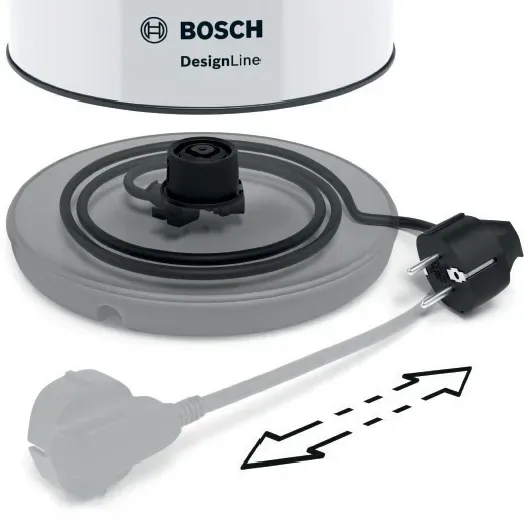 Bosch TWK3P421 Wasserkocher 1,7 l 2400 W Schwarz, Weiß – Bild 7