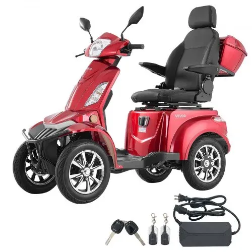 VEVOR Elektromobil mit 4 Rädern für Senioren, 227 kg Tragkraft, Mobilitätsroller 35 km Reichweite mit 3 Geschwindigkeiten, 1 kW Seniorenmobil für jedes Gelände, max. Steigfähigkeit 20° – Bild 8