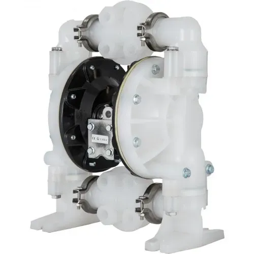 VEVOR Luftbetriebene Doppelmembranpumpe, 2,54cm / 25mm Einlass/Auslass, 136 L/min Polypropylen, max. 7 bar / 100 psi für den chemischen und industriellen Einsatz – Bild 8