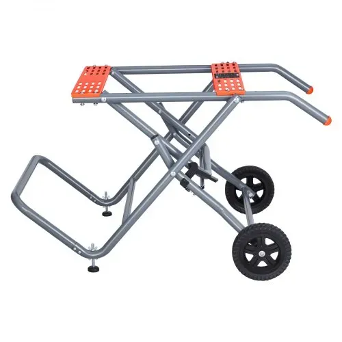 VEVOR Tischkreissägenständer, 158 kg Tragkraft, rollender, faltbares Untergestell mit 8 Zoll Gummirädern, einfache Lagerung, universell für die meisten Marken von Tischkreissägen, 1100x760x620 mm – Bild 8