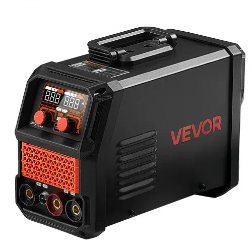 VEVOR 145A MIG-Schweißgerät 3-in-1 Lift-TIG/ Gaslos-Fülldraht/MMA-Schweißen, Trgabare Schweißmaschine für Werkstatt Garage Heimwerker, IGBT-Inverter, Synergiesteuerung, Digitalanzeige, Überlastschutz – Bild 9