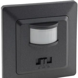 MILOS Bewegungsmelder 160°, anthrazit LED geeignet, 250V~, Unterputz, 3-Draht MILOS Bewegungsmelder 160°, anthrazit LED geeignet, 250V~, Unterputz, 3-Draht