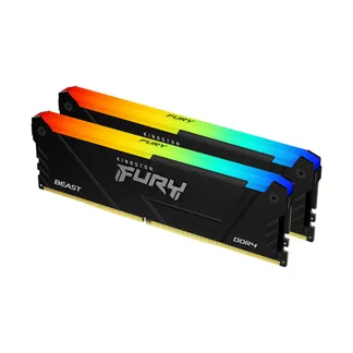 Kingston Technology FURY Beast 64GB 3200MT/s DDR4 CL16 DIMM (2er-Kit) RGB Kingston Technology FURY Beast 64GB 3200MT/s DDR4 CL16 DIMM (2er-Kit) RGB