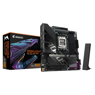 GIGABYTE B850M AORUS ELITE WIFI6E Mainboard – AMD Ryzen 9000 Serie Prozessoren, digitales 12+2+2 Phasen VRM, bis zu 8200 MHz DDR5 (O.C.), 1x PCIe 5.0 + 1x PCIe 4.0 M.2, Wi-Fi 6E, 2.5 GbE LAN, USB 3.2 Gen 2 GIGABYTE B850M AORUS ELITE WIFI6E Mainboard – AMD Ryzen 9000 Serie Prozessoren, digitales 12+2+2 Phasen VRM, bis zu 8200 MHz DDR5 (O.C.), 1x PCIe 5.0 + 1x PCIe 4.0 M.2, Wi-Fi 6E, 2.5 GbE LAN, USB 3.2 Gen 2