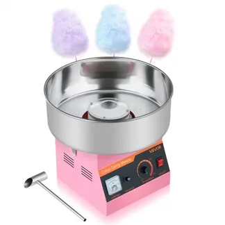 VEVOR Zuckerwattemaschine 1000 W elektrische Zuckerwattegeräte mit 38 cm Edelstahlschüssel und Zuckerlöffel, macht Zuckerwatten für Geburtstage zu Hause Familienfeiern, 3500 U/min Pink VEVOR Zuckerwattemaschine 1000 W elektrische Zuckerwattegeräte mit 38 cm Edelstahlschüssel und Zuckerlöffel, macht Zuckerwatten für Geburtstage zu Hause Familienfeiern, 3500 U/min Pink