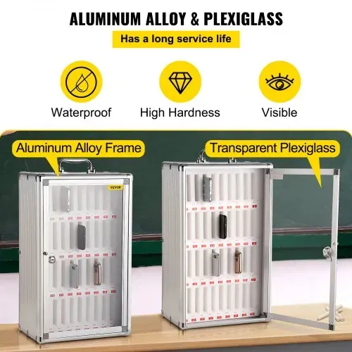 VEVOR Handy Aufbewahrungsschrank 1 x 6 cm, Handy Aufbewahrungsbox 32 x 20 x 51 cm 5 kg Speicher Rack, Unabhängiger Handy Aufbewahrungsschrank Wand Montiert Multifunktionale Lagerung Box – Bild 4