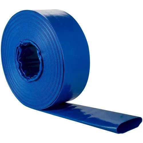 VEVOR Abflussschlauch, 51 mm x 32 m, PVC-Gewebe-Flachschlauch, robuster Rückspül-Ablaufschlauch mit Klemmen, wetterfest und platzsicher, ideal für Schwimmbad und Wassertransfer, blau – Bild 9