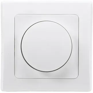 DELPHI Dimmer für LED Lampen 250V~/ 3-60W, inkl. Rahmen, UP, weiß DELPHI Dimmer für LED Lampen 250V~/ 3-60W, inkl. Rahmen, UP, weiß