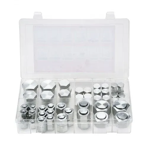 VEVOR 72-teiliges ORFS-Hydraulikfittings, O-Ring-Gleitringdichtungs-Fitting-Kit, Hydraulikschlauch- & Rohrfittings, Kappen- & Stopfen-Set mit Präzisionsgewinde, Größen 4, 6, 8, 10, 12, 16 – Bild 10