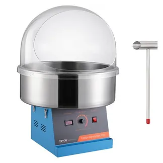VEVOR Elektrische Zuckerwattemaschine, 1000 W Zuckerwattegeräte, Kommerzielle Zuckerwattemaschine mit Abdeckung, Edelstahlschüssel & Zuckerlöffel, Perfekt für Familienfeiern, Partys (Blau) VEVOR Elektrische Zuckerwattemaschine, 1000 W Zuckerwattegeräte, Kommerzielle Zuckerwattemaschine mit Abdeckung, Edelstahlschüssel & Zuckerlöffel, Perfekt für Familienfeiern, Partys (Blau)