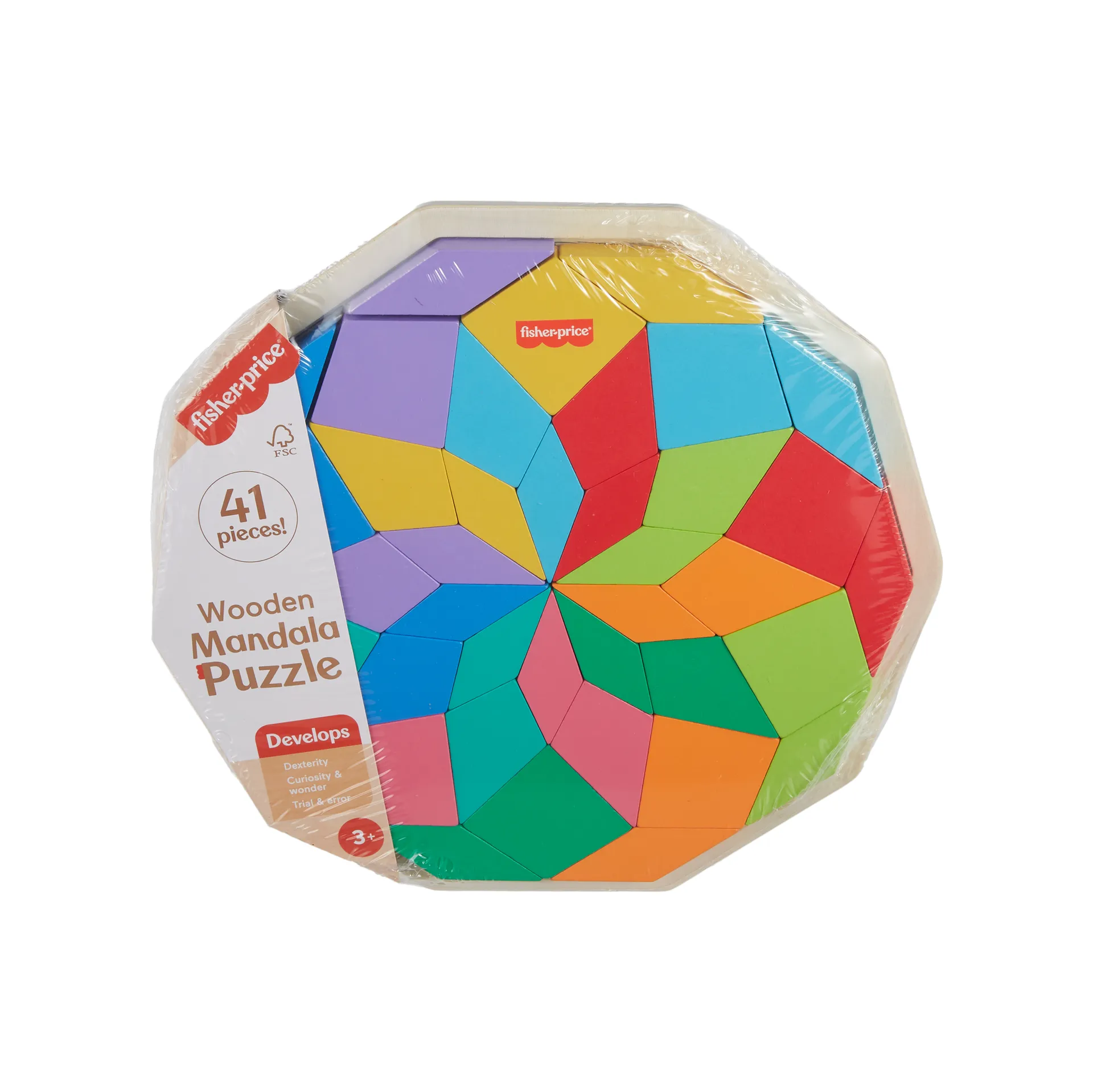 Fisher-Price geometrisches Mandala-Puzzle aus Holz für Kleinkinder und Kinder, 40 Holzteile Fisher-Price geometrisches Mandala-Puzzle aus Holz für Kleinkinder und Kinder, 40 Holzteile
