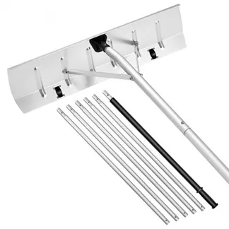 VEVOR Schnee Dachrechen, 66 cm Alu-Klinge, 142–606 cm verstellbarer Schneeschieber mit Rädern, Schneeräumwerkzeug mit rutschfestem Griff, Hausdachrechen zum Entfernen von Laub & Schnee VEVOR Schnee Dachrechen, 66 cm Alu-Klinge, 142–606 cm verstellbarer Schneeschieber mit Rädern, Schneeräumwerkzeug mit rutschfestem Griff, Hausdachrechen zum Entfernen von Laub & Schnee