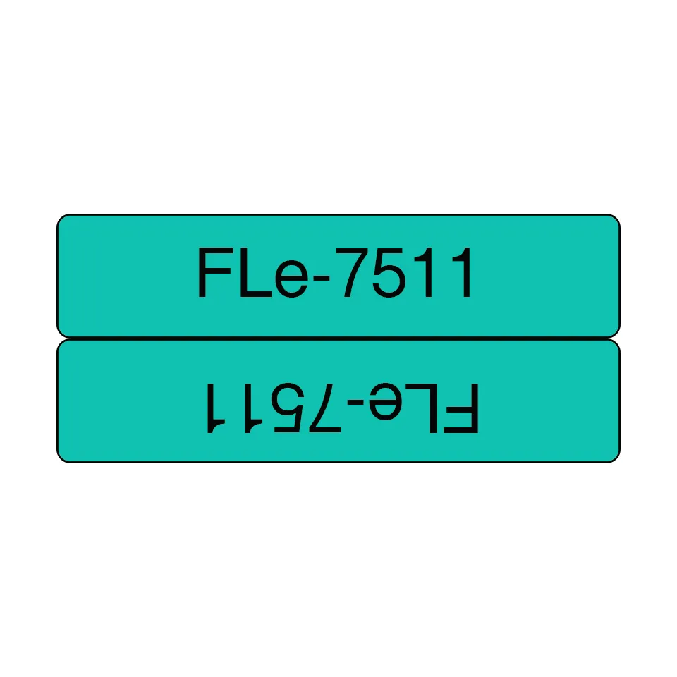 Brother FLE-7511 Etiketten erstellendes Band Schwarz auf grün Brother FLE-7511 Etiketten erstellendes Band Schwarz auf grün