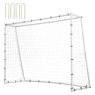 VEVOR Fußball Rebound Netze Tragbares Prellwand Fußball 242 x 92 x 184 cm, Rebounder Fußball Rückprallnetz Eisenrohr & PE-Netz Kinder & Jugendliche Verstellbar Fußballtor Rebounder Kicker Weiß VEVOR Fußball Rebound Netze Tragbares Prellwand Fußball 242 x 92 x 184 cm, Rebounder Fußball Rückprallnetz Eisenrohr & PE-Netz Kinder & Jugendliche Verstellbar Fußballtor Rebounder Kicker Weiß