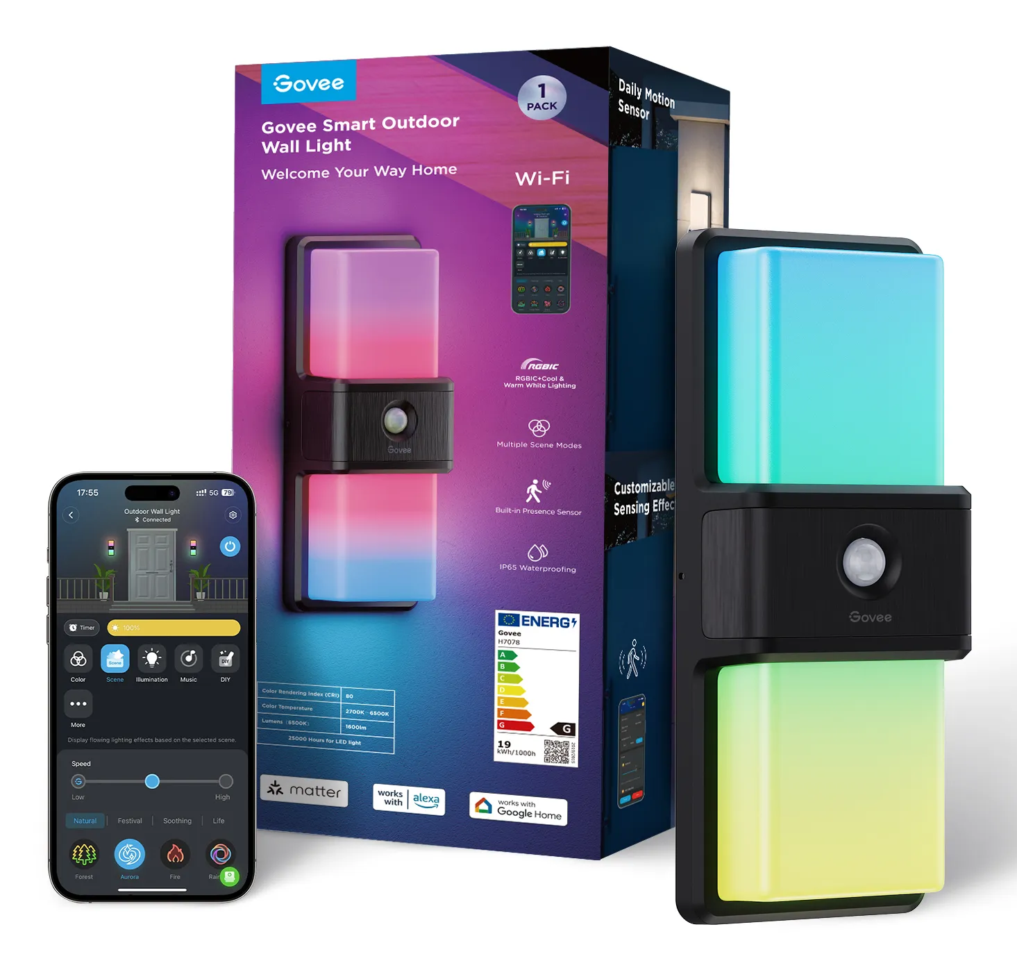 Govee H7078 Intelligente Wandleuchte Wi-Fi/Bluetooth 24 W – Bild 3