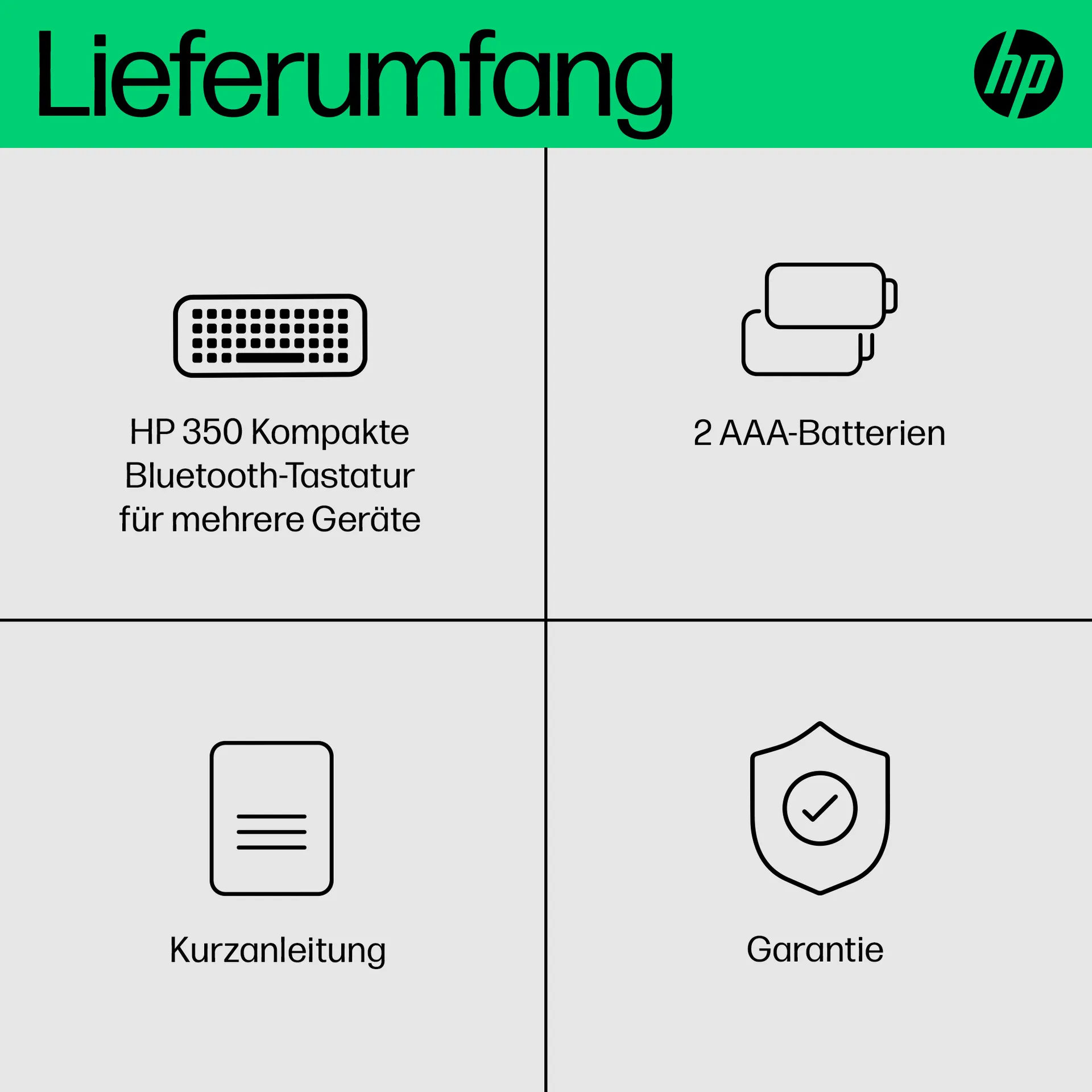 HP 350 Kompakte Bluetooth-Tastatur für mehrere Geräte – Bild 4