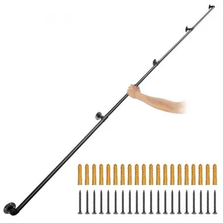 VEVOR 4x Retro Wasserrohr Handlauf 396cm Industrieller Geländer Schutzbügel Kohlenstoffstahl Matt 5x Wandhalterungen Handlauf Rustikal 1,5mm Rohrstärke 200kg Traglast für Handläufe im Außen-/Innen VEVOR 4x Retro Wasserrohr Handlauf 396cm Industrieller Geländer Schutzbügel Kohlenstoffstahl Matt 5x Wandhalterungen Handlauf Rustikal 1,5mm Rohrstärke 200kg Traglast für Handläufe im Außen-/Innen