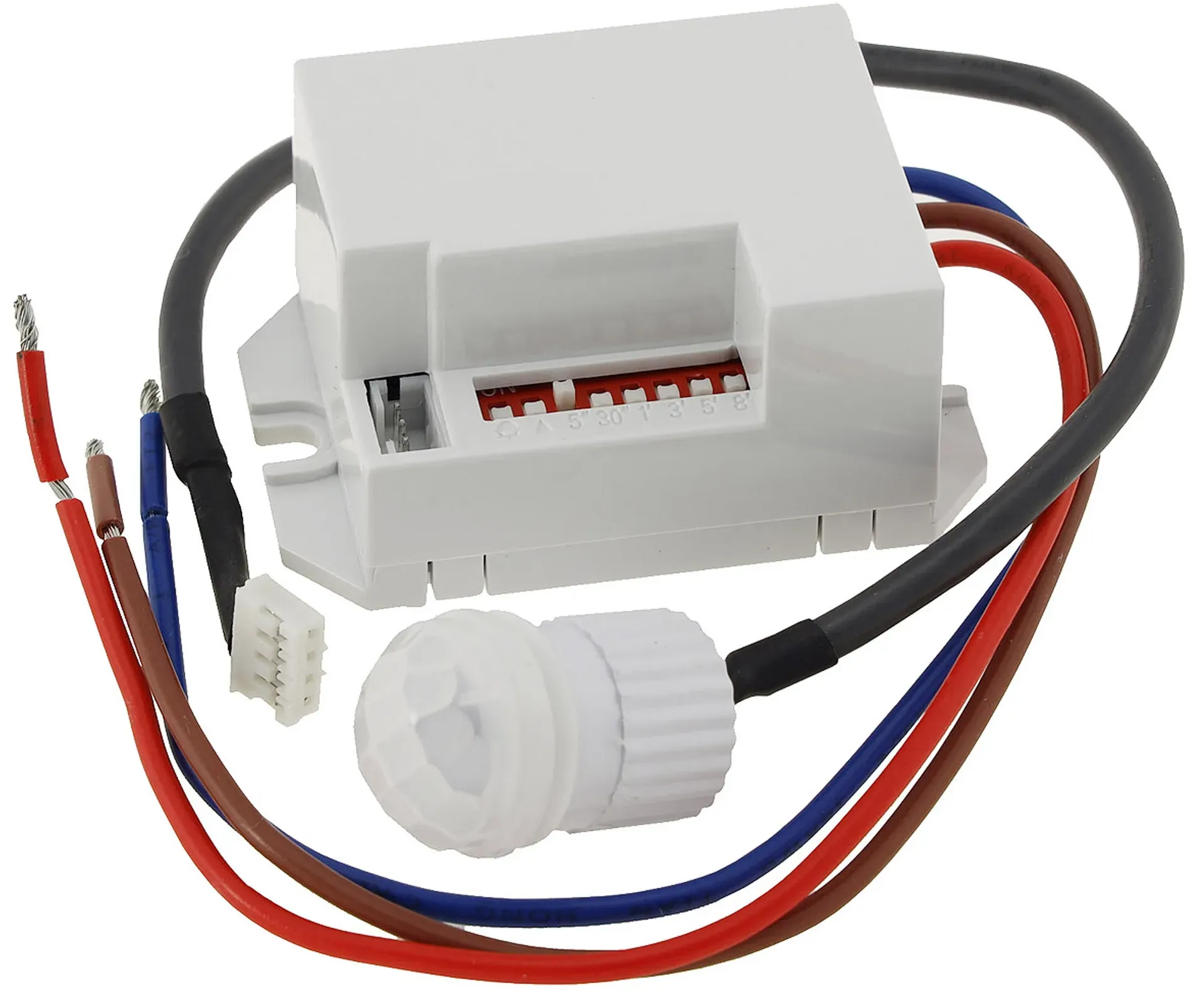 Einbau-Bewegungsmelder „CT-PIR Mini“ 230V, 800W, Ø 15mm, LED geeignet, weiß Einbau-Bewegungsmelder „CT-PIR Mini“ 230V, 800W, Ø 15mm, LED geeignet, weiß