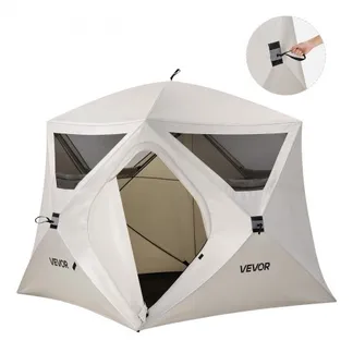 VEVOR Campingzelt 4-Personen, Pop-Up-Zelt mit Netzfenstern, Familienzelt Schneller Aufbau in 60 Sekunden, Tragbares Cabin Hub Zelt mit Tragetasche für Familien-Camping & Wandern, 229x229x212 cm VEVOR Campingzelt 4-Personen, Pop-Up-Zelt mit Netzfenstern, Familienzelt Schneller Aufbau in 60 Sekunden, Tragbares Cabin Hub Zelt mit Tragetasche für Familien-Camping & Wandern, 229x229x212 cm