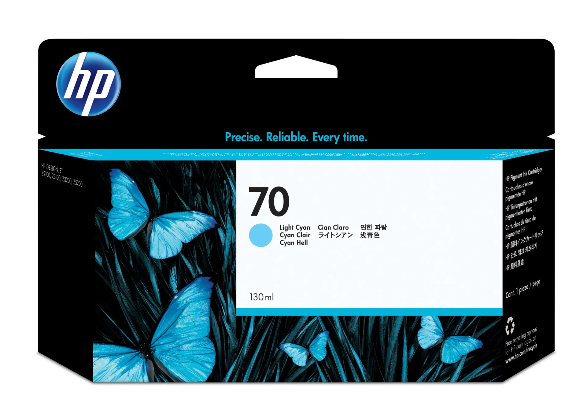HP 70 Cyan hell Druckerpatrone, 130 ml HP 70 Cyan hell Druckerpatrone, 130 ml