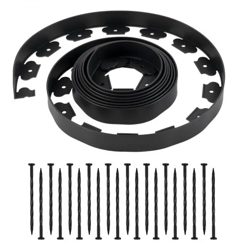 VEVOR Rasenkante, 600 x 5 cm, Kunststoff-Gartenbegrenzung mit 120 Spikes, Beeteinfassung, Landschaftseinfassung, Pflasterkante, Beetumrandung, Wegbegrenzungen für Blumenbeete, Hofpflaster VEVOR Rasenkante, 600 x 5 cm, Kunststoff-Gartenbegrenzung mit 120 Spikes, Beeteinfassung, Landschaftseinfassung, Pflasterkante, Beetumrandung, Wegbegrenzungen für Blumenbeete, Hofpflaster