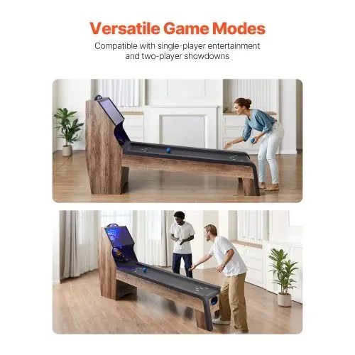 VEVOR 9 Fuß Roll und Score klassischer Arcade-Spieltisch, Indoor-Spielset mit elektronischer LED-Punkteanzeige, automatischer Ballrückgabe für Hausparty 4 Bälle enthalten – Bild 4