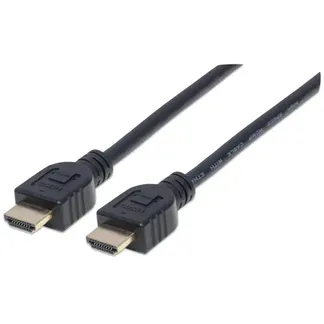 Manhattan High Speed HDMI-Kabel mit Ethernet-Kanal, CL3-zertifiziert für Wandinstallationen, HEC, ARC, 3D, 4K@60Hz, CL3, HDMI-Stecker auf HDMI-Stecker, geschirmt, schwarz, 5 m Manhattan High Speed HDMI-Kabel mit Ethernet-Kanal, CL3-zertifiziert für Wandinstallationen, HEC, ARC, 3D, 4K@60Hz, CL3, HDMI-Stecker auf HDMI-Stecker, geschirmt, schwarz, 5 m