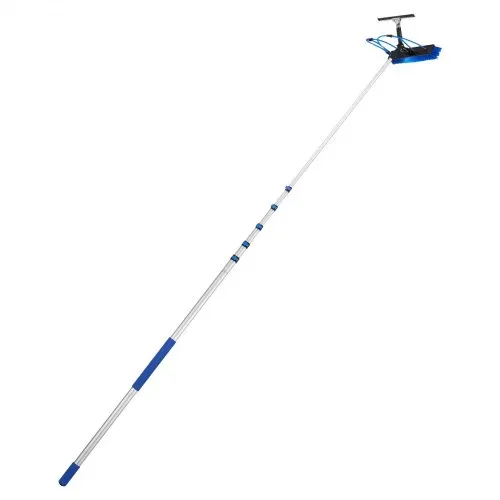 VEVOR 2-in-1 Teleskop Waschbürste für Solarpanel, Photovoltaik Reinigungsset mit 2-10m Alu-Teleskop 20m Wasseranschluss Abzieher & Seifenspender, Reinigungsbürste für Solaranlage Fenster Terrassendach – Bild 9