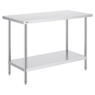 VEVOR Zubereitungstisch aus Edelstahl, robuster Arbeitstisch mit 3 einstellbaren Höhenstufen, gewerbliche Arbeitsstation für Küche, Garage, Restaurant, Hinterhof 610 x 1219 x 864 mm Zubereitungstisch VEVOR Zubereitungstisch aus Edelstahl, robuster Arbeitstisch mit 3 einstellbaren Höhenstufen, gewerbliche Arbeitsstation für Küche, Garage, Restaurant, Hinterhof 610 x 1219 x 864 mm Zubereitungstisch