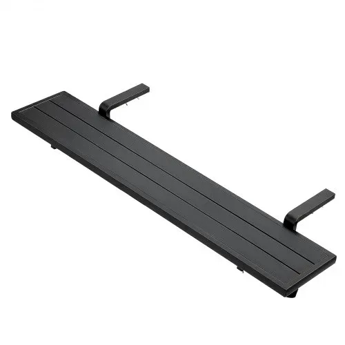 VEVOR Balkonhängetisch 1245x240 mm Hängetisch 27 kg Balkontisch Schwarz, für Terrasse, Garten, Deck, Passend für 25–65 mm Geländer, Verstellbarer Halterungsabstand, Holz-Kunststoff-Verbundmaterial – Bild 9