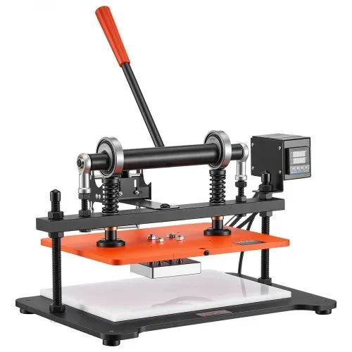 VEVOR Beheizte Lederschneidemaschine 360x260 mm Lederdruckmaschine 500 W, für Lederprägen & Stanzen, 1,5 Tonnen Druck, 12 mm Hub, Zwei Führungswellen, 26 Kupferbuchstabenstempel & 50 Heißprägefolien – Bild 9