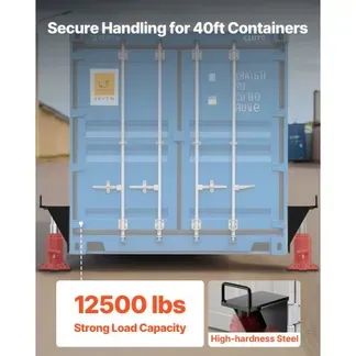 VEVOR Versandcontainer Wagenheber mit U-förmigem Griff, 5,6T, 2 Stk., Lagernivellierer-Booster, hält Sonne & Regen stand, Containerheberöse für Schifffahrtsindustrie, Logistik, Lagerverwaltung VEVOR Versandcontainer Wagenheber mit U-förmigem Griff, 5,6T, 2 Stk., Lagernivellierer-Booster, hält Sonne & Regen stand, Containerheberöse für Schifffahrtsindustrie, Logistik, Lagerverwaltung
