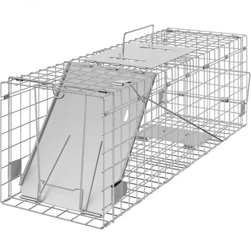 VEVOR Marderfalle 610x203x203mm Lebendfalle verzinkter Eisendraht Kaninchenfalle Tierfalle Drahtfalle Kastenfalle Universal-Fangkäfig für Waschbären Katzen Streifenhörnchen Eichhörnchen – Bild 9
