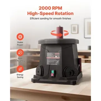 VEVOR Oszillierender Spindelschleifer, 2000 U/min Spindelschleifmaschine mit 6 Hülsen (12,7–76,2 mm), 15 mm Hub & Staubanschluss für die Möbelveredelung, Bastelschleifen, Heimwerker-Holzbearbeitung VEVOR Oszillierender Spindelschleifer, 2000 U/min Spindelschleifmaschine mit 6 Hülsen (12,7–76,2 mm), 15 mm Hub & Staubanschluss für die Möbelveredelung, Bastelschleifen, Heimwerker-Holzbearbeitung