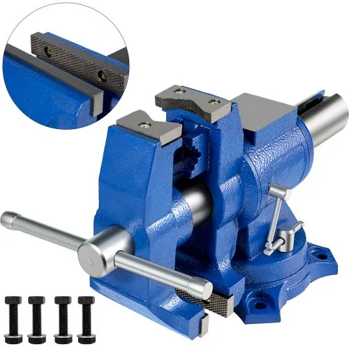 VEVOR Multifunktions Schraubstock 152 mm Tischschraubstock Vielseitige Schwenkbasis, Schraubstock aus Gusseisen Spannkraft 30 kN, Spannwerkzeug zum Festklemmen und Befestigen des Werkstücks VEVOR Multifunktions Schraubstock 152 mm Tischschraubstock Vielseitige Schwenkbasis, Schraubstock aus Gusseisen Spannkraft 30 kN, Spannwerkzeug zum Festklemmen und Befestigen des Werkstücks