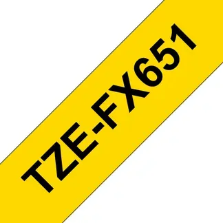 Brother TZE-FX651 Etiketten erstellendes Band Schwarz auf gelb TZ Brother TZE-FX651 Etiketten erstellendes Band Schwarz auf gelb TZ