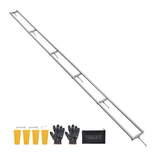 VEVOR Sägewerk-Schienenführungssystem, 4,5 m, 6 Querstangen-Kettensägenfräs-Kits, Alu-Sägefrässchienensystem für Kettensäge, 4 Keile, Schienenfräsführungs-Kit für Bauarbeiter & Holzarbeiter VEVOR Sägewerk-Schienenführungssystem, 4,5 m, 6 Querstangen-Kettensägenfräs-Kits, Alu-Sägefrässchienensystem für Kettensäge, 4 Keile, Schienenfräsführungs-Kit für Bauarbeiter & Holzarbeiter