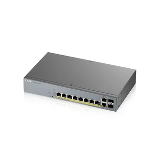 Zyxel Switch smart managed Layer2 12 Port • 10x 1 GbE • PoE Budget 130 Watt • 8x PoE at • 2x SFP • 19″ • GS1350-12HP Zyxel Switch smart managed Layer2 12 Port • 10x 1 GbE • PoE Budget 130 Watt • 8x PoE at • 2x SFP • 19″ • GS1350-12HP