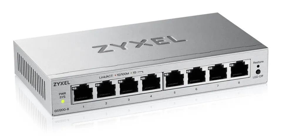 Zyxel GS1200-8V3 Managed L2 Gigabit Ethernet (10/100/1000) Desktop Grau – Bild 2
