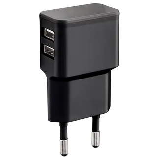 USB Ladegerät, 230V Netzteil, 2x USB-A, max. 5V/2,4A, 12 W USB Ladegerät, 230V Netzteil, 2x USB-A, max. 5V/2,4A, 12 W