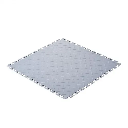 VEVOR PVC Garagenboden, 8er-Pack 513x513x5 mm, Werkstattboden, Industrieboden, Klick Verlegung, rutschfeste PVC-Matten mit Diamantplatte für Werkstatt, Lager, Werkzeugraum, Hellgrau – Bild 8