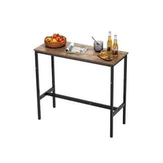 VEVOR Bartisch Bistrotisch Kneipentisch mit Metallrahmen, schmaler & langer Küchentisch Esstisch (991 x 406 x 902 mm), Ausstellungstisch für Wohnzimmerpartys Pubs Esszimmer Cafés, Braun & Schwarz VEVOR Bartisch Bistrotisch Kneipentisch mit Metallrahmen, schmaler & langer Küchentisch Esstisch (991 x 406 x 902 mm), Ausstellungstisch für Wohnzimmerpartys Pubs Esszimmer Cafés, Braun & Schwarz