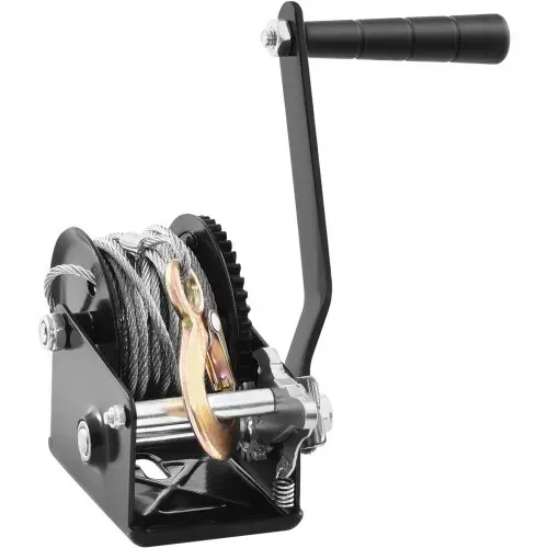 VEVOR Seilwinde 362,8kg Handseilwinde 173x126x119mm Bootswinde 2-Wege-Ratsche/1-Gang Handwinde mit ca. 10m Stahlseil Gurtwinde mit ergonomischen Griff Handseilzug Winde für Fahrzeuge und Boote – Bild 8