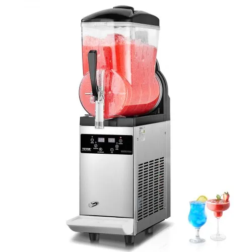 VEVOR kommerzielle Slusheis Maschine 12 L Einzeltank-Maschine für gefrorene Getränke, 48 Tassen Edelstahl Slush-Eismaschine mit elektronischem Tastenfeld Softeis Maker für Partys Restaurants Cafés VEVOR kommerzielle Slusheis Maschine 12 L Einzeltank-Maschine für gefrorene Getränke, 48 Tassen Edelstahl Slush-Eismaschine mit elektronischem Tastenfeld Softeis Maker für Partys Restaurants Cafés