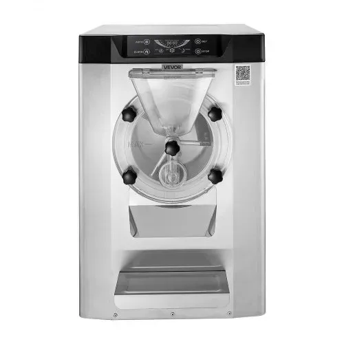 VEVOR Gewerbliche Eismaschine Eiscrememaschine 2000 W 12–20 L/h, Tischgerät für Gelato mit 6 L Edelstahlbehälter (304) & Selbstreinigendes LED-Bedienfeld für Snackbars Restaurants Silber – Bild 8