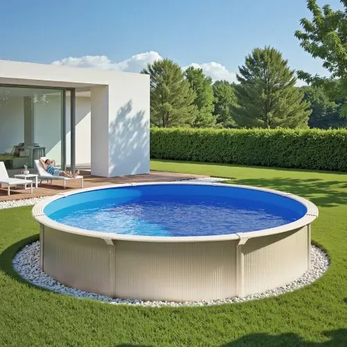 VEVOR Runde Poolfolie, φ550x147 cm, Innenfolie, Ersatzfolie, Innenhülle, Schwimmbadfolie, Folie aus Vinyl in Standardgröße, verschleißfest, für Aufstellpools mit 132 cm Wandhöhe, einfarbig – Bild 7