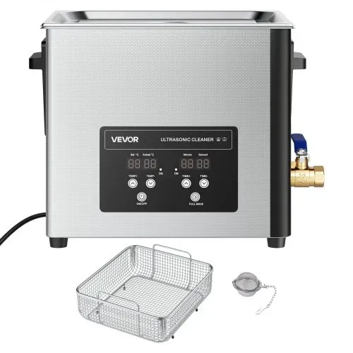 VEVOR 15 L Ultraschallreiniger, professionelle Ultraschallreinigungsmaschine mit Reinigungskorb & Digitalanzeige, 240 W Edelstahl 40 kHz Industrielle Reinigungsmaschine für Teile Vergaser Instrumente – Bild 8