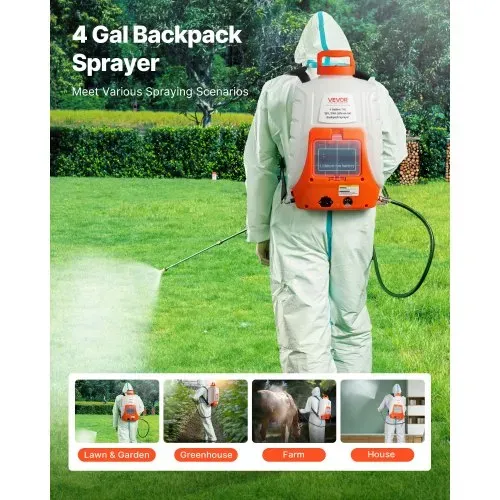 VEVOR Akku Drucksprüher 15L Rückensprüher 8Ah-Lithium-Ionen-Akku Drucksprühgerät 90PSI Düngersprüher 4,1L/min Gartensprüher mit Schultergurte Pflanzensprüher Gartenbewässerung Desinfektion Autowäsche VEVOR Akku Drucksprüher 15L Rückensprüher 8Ah-Lithium-Ionen-Akku Drucksprühgerät 90PSI Düngersprüher 4,1L/min Gartensprüher mit Schultergurte Pflanzensprüher Gartenbewässerung Desinfektion Autowäsche