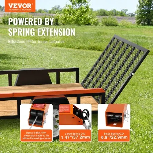 VEVOR TrailTailgate er-Hebehilfe, max. 82 kg Tragfähigkeit, kompatibel mit offener Nutzfahrzeug-Heckklappe und Rampe, mit 25,4-61 cm hoher Seitenschiene und 1,22-1,83 m hoher Heckklappe oder Rampe VEVOR TrailTailgate er-Hebehilfe, max. 82 kg Tragfähigkeit, kompatibel mit offener Nutzfahrzeug-Heckklappe und Rampe, mit 25,4-61 cm hoher Seitenschiene und 1,22-1,83 m hoher Heckklappe oder Rampe