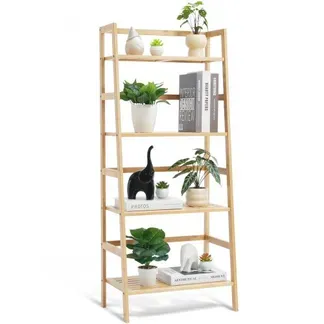 VEVOR 4-stöckiges Bambus Leiterregal trapezförmiges offenes Bücherregal, Aufbewahrungsregal, freistehender Blumenpflanzenständer Aktenregal ideal für Badezimmer Schlafzimmer Büro Arbeitszimmer VEVOR 4-stöckiges Bambus Leiterregal trapezförmiges offenes Bücherregal, Aufbewahrungsregal, freistehender Blumenpflanzenständer Aktenregal ideal für Badezimmer Schlafzimmer Büro Arbeitszimmer